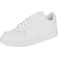 Lacoste Sneaker "COURT ACE", Herren, Gr. 44, weiß (wht, wht), Leder, Synthetik, Schuhe Sneaker