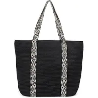 StyleBREAKER Strandtasche "Papierstroh Strandtasche Azteken Muster"
