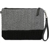 StyleBREAKER Clutch "Strick Clutch mit Zopfmuster"