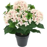 Otto Home Kunstblume "Künstliche Hortensie im Topf", rosa, B:35cm H:40cm T:30cm, Polyester, Kunstpflanzen, Kunstblume, 40cm Realistische Kunstpflanze Blumen Deko Blumen Pflanzen