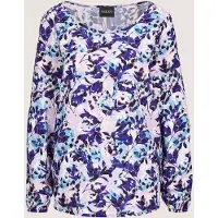 MADELEINE Langarmbluse "Bluse Florale Langarmbluse mit Rundhals"