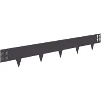 Syfax Rasenkante mit spitzen Enden 10 stk. 100x15cm Stahl Schwarz