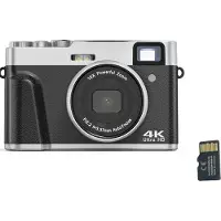 INF Digitalkamera 4K/48 MP/16-facher Zoom/Autofokus/Sucher/Anti-Shake/32GB-Karte