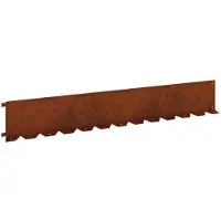 Syfax Raseneinfassung 10 stk. 102 x 15 x 4 cm Wetterfeststahl Rostig