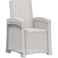 Syfax Liegesessel Garten Rattan-Optik Weiß PP