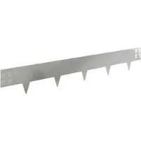 Syfax Raseneinfassung 10 stk. 100 x 15 cm Verzinkter Stahl Silber