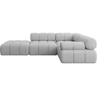 ALTDECOR Modulares Sofa Ecksofa in L-Form - Felto-L1 - 285x190x70 cm Hellgrau Corner modular Sofa Eckcouch Couch Wohnlandschaft Cauchsofa Polstersofa