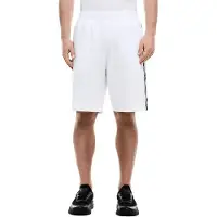 Emporio Armani für Herren. 7M001481_AF12660 Bermuda Logo Series aus weißem Interlock (XS), Lässig, Sportlich, Baumwolle