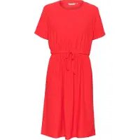 Cream Midikleid "Kleid CRMianna", Damen, Gr. XXL, N-Gr, rot (flame scarlet), Obermaterial: 95% Polyester PES. 5% Elasthan EL., Kleider Midikleid