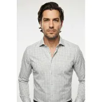 Olymp Langarmhemd "Luxor", Herren, Gr. 38, N-Gr, grau (silbergrau), Web, Obermaterial: 100% Baumwolle, normal, 2-Knopf-Manschette, Hemden Langarmhemd, Businesshemd, modern fit, Royal Kentkragen