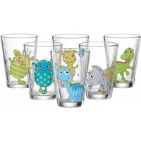 Ritzenhoff & Breker Kinderbecher "Kindergläser Dino und Monsterchen 200 ml 6er Set bunt" Spülmaschinengeeignet