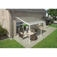 Palram Aluminium Terrassenüberdachung Feria Weiß 295x305x305 cm