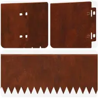 vidaXL Rasenkante mit umgebogener Oberkante 20 stk. 103x15cm Stahl