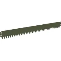 vidaXL Rasenkante 50 stk. 103 x 10 cm Stahl Olivgrün