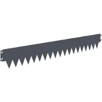 vidaXL Rasenkante 50 stk. 103 x 15 cm Stahl Anthrazit