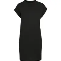 Build Your Brand Turtle Extended Shoulder Kurzes Kurzarmkleid