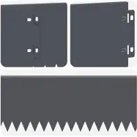 vidaXL Rasenkante 20 stk. 103 x 15 cm Stahl Anthrazit