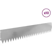 vidaXL Rasenkante 10 stk. 103 x 20 cm Stahl Silber