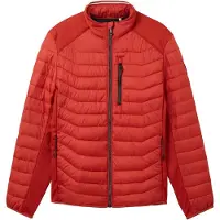 Tom Tailor Hybrid Jacke mit Stehkragen und Reißverschluss aus recycelten Polyesterfasern