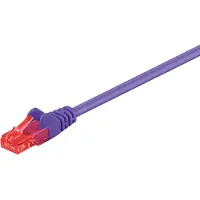 Goobay 140x 95272 CAT 6 Patchkabel, U/UTP, violett, 2 m - Kupferummantelter Aluminiumleiter (CCA)