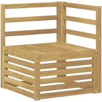 Syfax Outdoor Ecksofa Massivholz Akazie Weiß 63 x 63 x 73 cm
