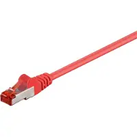 Goobay 25x 95487 CAT 6 Patchkabel, S/FTP (PiMF), rot, 10 m - Kupferummantelter Aluminiumleiter (CCA)