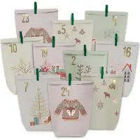Sonstiges Adventskalender zum Befüllen, 24 Kraftpapiertüten, Weihnachtskalender für Kinder & Erwachsene