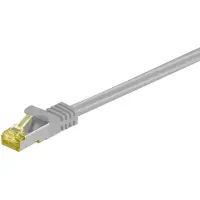 Goobay 30X 91639 RJ45 Patchkabel CAT 6A S/FTP (PiMF), 500 MHz mit CAT 7 Rohkabel, Grau, 10 m - LSZH halogenfrei, Kupfer, RJ45 (CAT 6A) Stecker