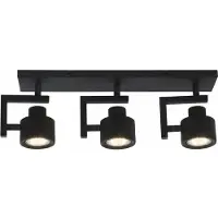 REALITY IMPORT Deckenleuchte mit drei Spots, schwarz, verstellbar, Alenis 2, 3xGU10, 50W, Modellnummer REA823303-02, Marke Reality