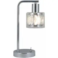 REALITY IMPORT Tischlampe, chromfarben, glamour-Stil, Elmo, 1xE14, 40W, Modellnummer: REA538801-06, Marke: Reality