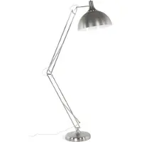Casa Padrino Luxus Stehleuchte im klassischen Stil aus gebürstetem Metall in Silber - H 230 cm