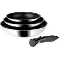 Sitram 4-teiliges Edelstahl-Kochgeschirrset Ø 20-24-28 cm H 4,5-4,5-5 cm.Alle Herdarten inklusive Induktion