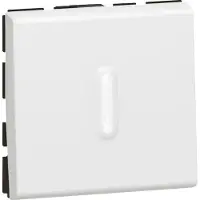 Legrand 077021L Mosaic Kreuzschalter 10A Schraubklemmen, 2-modulig, beleuchtbar Farbe: Ultraweiß