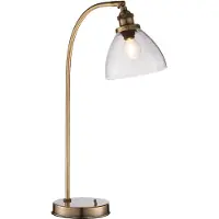ENDON Tischleuchte Hansen | 1-flammig | 40W E14 | Metall/Glas