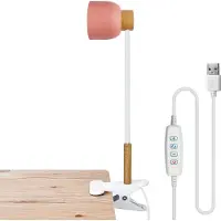 Nikcorp LANMOU LED-Schreibtischlampe mit Klemme Rosa 40cm