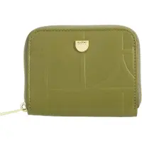 Dudu Toys Praktische und elegante Damen Brieftasche aus hochwertigem Leder in Olivgrün
