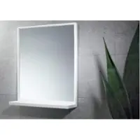 Gedy Rechteckiger Badezimmerspiegel mit Ablage 45x60 cm Weiß