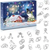 Sonstiges GEEKEO Metallpuzzle Adventskalender 2024 Weihnachtsknobelspiele Kinder Erwachsene