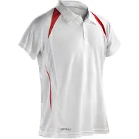 Result SPIRO S177M | Herren Team Spirit Polo / Atmungsaktiv - Farbe: White/Red - Größe: S