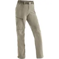 Maier Sports Outdoorhose "Nata", Damen, Gr. 19, Kurzgrößen, beige (dunkelbeige), 90% Polyamid, 10% Elasthan, Hosen Outdoorhose, Damen Zip-Off Wanderhose, atmungsaktive Trekkinghose, Regular Fit