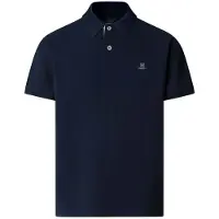 Hackett für Herren. HM5600184 Polo H Tape marineblau (L), Lässig, Baumwolle, Kurzarm