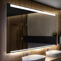 Artforma Badspiegel 70x70 cm - mit LED Beleuchtung - LED Farbe Kaltweiß 7000K - Individuell Nach Maß - Beleuchtet Wandspiegel Lichtspiegel Badezimmerspiegel | Lichtschalter: Touch Schalter |LED130