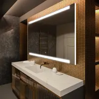 Artforma Badspiegel 180x90 cm - mit LED Beleuchtung - LED Farbe Kaltweiß 7000K - Individuell Nach Maß - Beleuchtet Wandspiegel Lichtspiegel Badezimmerspiegel | Lichtschalter: Touch Schalter |LED047