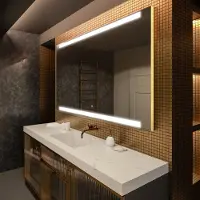 Artforma Badspiegel 110x60 cm - mit LED Beleuchtung - LED Farbe Kaltweiß 7000K - Individuell Nach Maß - Beleuchtet Wandspiegel Lichtspiegel Badezimmerspiegel | Lichtschalter: Touch Schalter |LED047