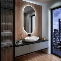 Artforma Badspiegel 90x180 cm - Vertikal mit LED Beleuchtung - LED Farbe Neutrallweiß 4500K - TST106 - Touch Schalter - Individuell Nach Maß - Beleuchtet Wandspiegel Lichtspiegel Badezimmerspiegel