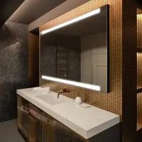 Artforma Badspiegel 130x70 cm - mit LED Beleuchtung - LED Farbe Kaltweiß 7000K - Individuell Nach Maß - Beleuchtet Wandspiegel Lichtspiegel Badezimmerspiegel | Lichtschalter: Touch Schalter |LED047
