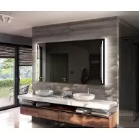 Artforma Batteriebetriebener LED Spiegel 180x100 cm - Badspiegel mit LED Beleuchtung - LED Farbe Kaltweiß 7000K - Individuell Nach Maß - Beleuchtet Wandspiegel Lichtspiegel Badezimmerspiegel LEDBP027