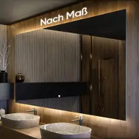 Artforma Badspiegel 90x90 cm - Vertikal mit LED Beleuchtung - LED Farbe Neutrallweiß 4500K - T102 - Touch Schalter - Individuell Nach Maß - Beleuchtet Wandspiegel Lichtspiegel Badezimmerspiegel