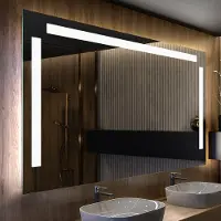 Artforma Badspiegel 100x50 cm - mit LED Beleuchtung - LED Farbe Kaltweiß 7000K - Individuell Nach Maß - Beleuchtet Wandspiegel Lichtspiegel Badezimmerspiegel | Lichtschalter: Touch Schalter |LED134