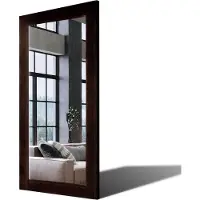 Artforma 80x190 Rechteckig Rustikale Wandspiegel mit Rahmen massivholz Eichenholz Vertikal | Individuell Spiegel Nach Maß | PLDR224 Oak Wenge Gealterte Oberfläche